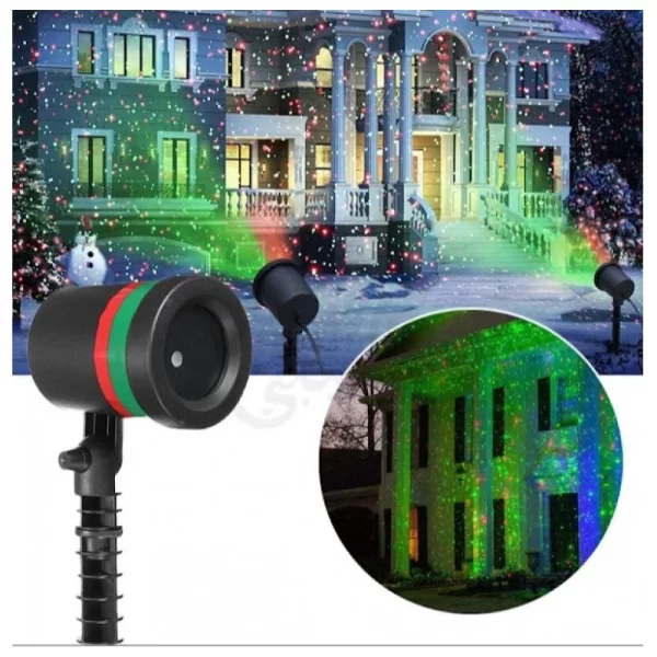 Proiector Laser Light cu lumini verzi si rosii pentru exteriorul casei - imagine 4