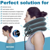 Guler Cervical , Corectia coloanei, Eliminarea durerilor cervicale, Gonflabil, 3 camere - imagine 2