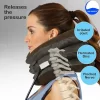 Guler Cervical , Corectia coloanei, Eliminarea durerilor cervicale, Gonflabil, 3 camere - imagine 4