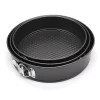 Set 3 forme de tort, 24, 26 si 28 cm , baza detasabila, rotunda, negru - imagine 2