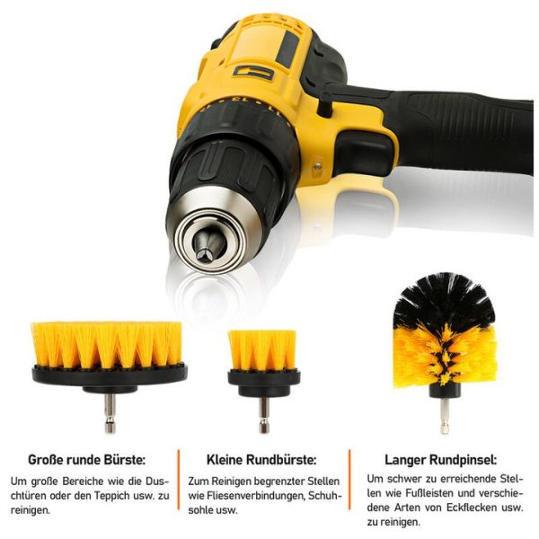 Set 3 perii curatare cu adaptor pentru bormasina/autofiletanta - imagine 5