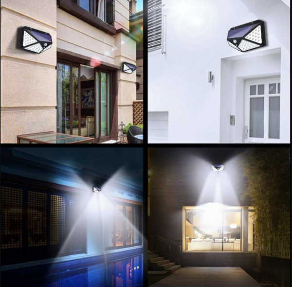Set 12 Lampi solare 100 LED, cu senzor de miscare - imagine 2