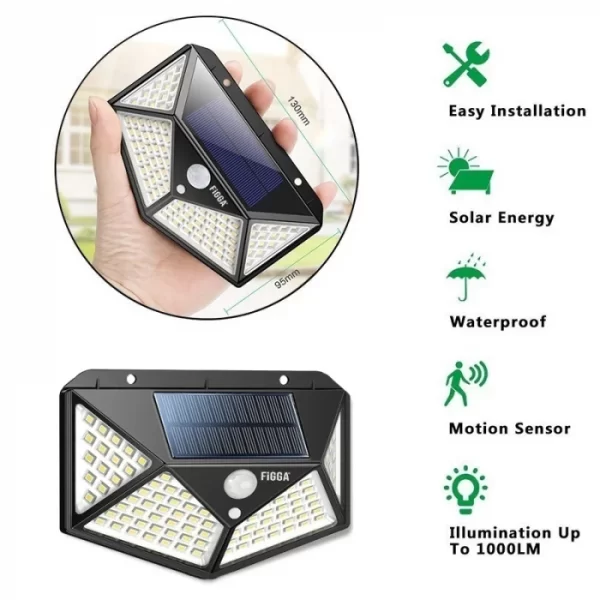 Set 12 Lampi solare 100 LED, cu senzor de miscare - imagine 10