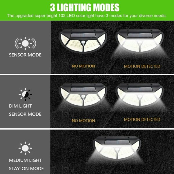 Set 2 lampi de exterior cu 118 LED uri, cu panou solar si senzori de miscare - imagine 5