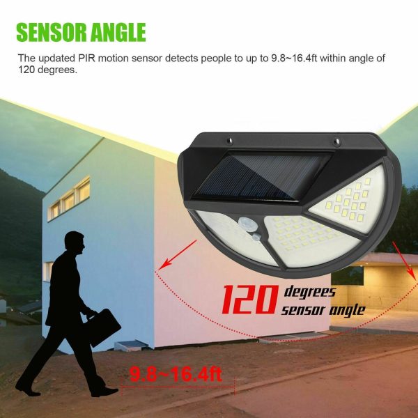 Set 2 lampi de exterior cu 118 LED uri, cu panou solar si senzori de miscare - imagine 6
