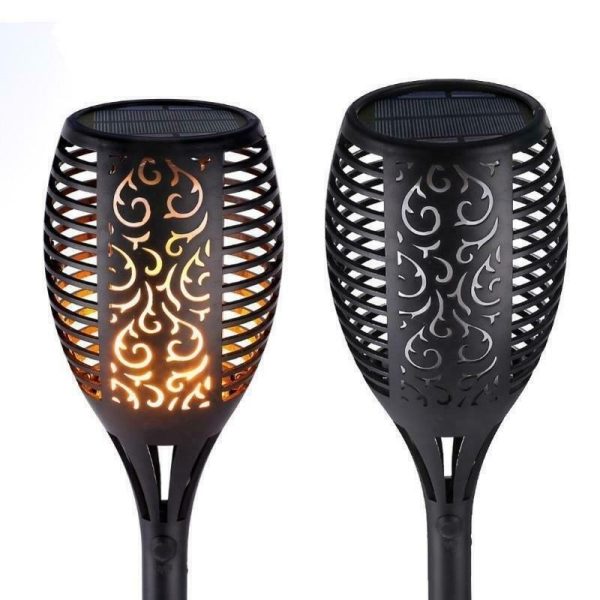 Set 6 Lampi solare cu efect flacara, 12 LED-uri, rezistenta la apa - imagine 10