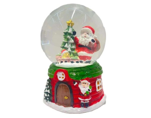 Glob decorativ de craciun cu zapada
