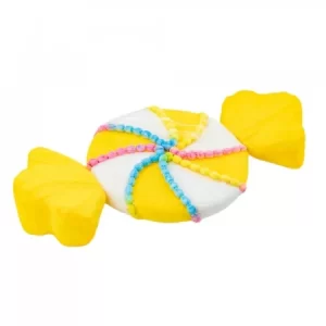 Decoratiune brad in forma de bomboana, culoare galben, dimensiune: 35x6x9 cm, MI-639