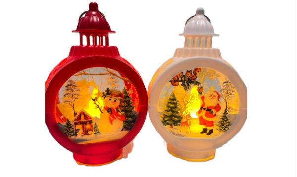 Felinar decorativ pentru craciun cu led, x1