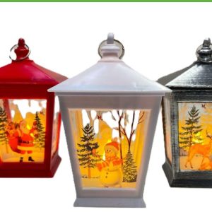 Felinar decorativ pentru craciun cu led, x1 (o bucata la alegere)