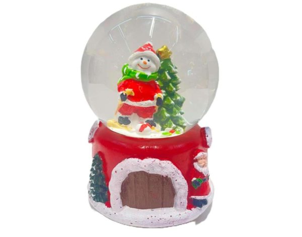 Glob decorativ de craciun cu zapada