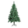 Brad artificial de Craciun tip pin nins, pentru interior/exterior, inaltime 180 cm, verde, suport pastic inclus