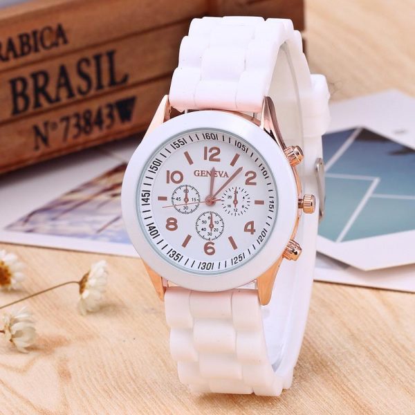 Ceas de mână din silicon  Jelly Quartz unisex Geneva - imagine 6