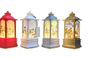 Set 12 Felinare decorative pentru craciun cu led