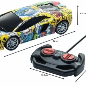 Mașină cu telecomandă TOYSHINE 1:18 Graffiti, reîncărcabilă, cu 4 funcții, Model 1 (Multicolor)