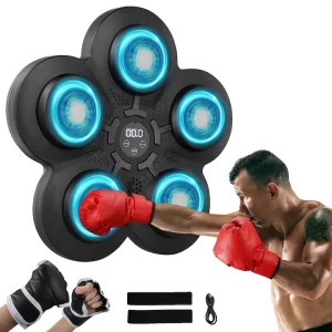 Masina de box interactiva, conectivitate Bluetooth, antrenament acasa, negru, dimensiuni compacte