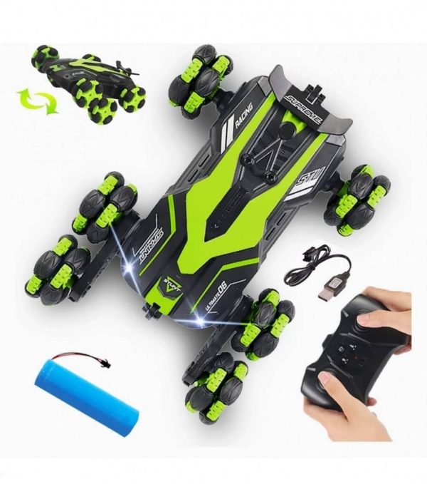 Mașină acrobatică cu 6 roți, comandată de la distanță, funcții complete, 2.4 GHz,