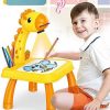 Masa de desenat cu proiector, girafa galbena - imagine 2