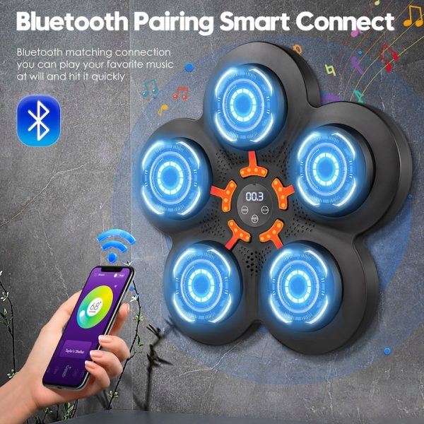 Masina de box interactiva, conectivitate Bluetooth, antrenament acasa, negru, dimensiuni compacte - imagine 2