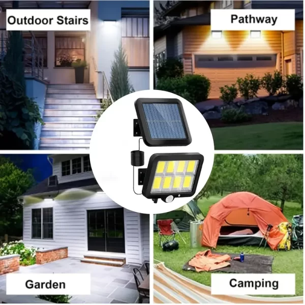 Proiector LED, AT PERFORMANCE®, 120 lm, Panou Solar, Senzor Miscare - imagine 3
