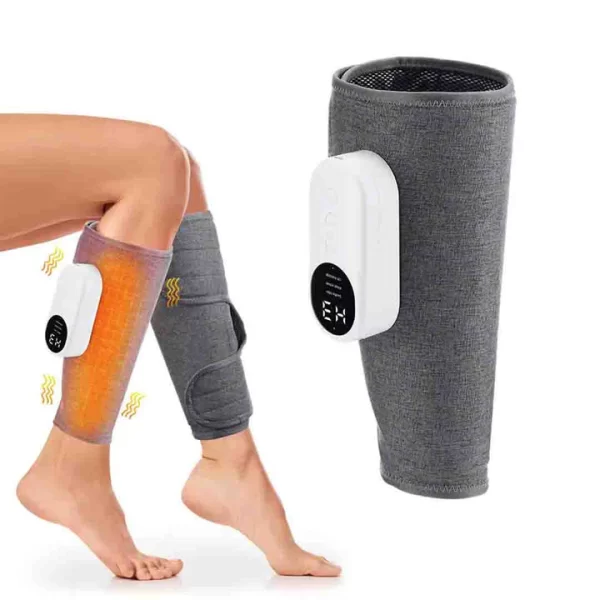 Aparat de masaj pentru gambe, 3 moduri de masaj, material confortabil, gri