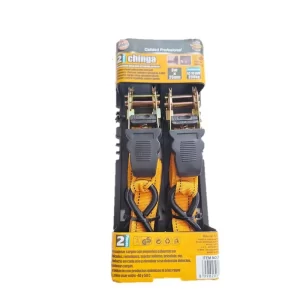 Set de 2 chingi cu clichet, dimensiune 25mm x 3m, rezistenta pana la 250 KG