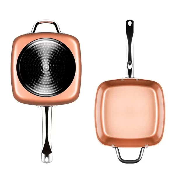 Set Tigaie Multifunctionala  SQUARE FRY PAN, 4 Piese - imagine 2