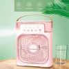 Ventilator portabil 3 în 1 cu pulverizare: racorire, umidificare și iluminare in 7 culori - imagine 2