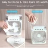 Ventilator portabil 3 în 1 cu pulverizare: racorire, umidificare și iluminare in 7 culori - imagine 9