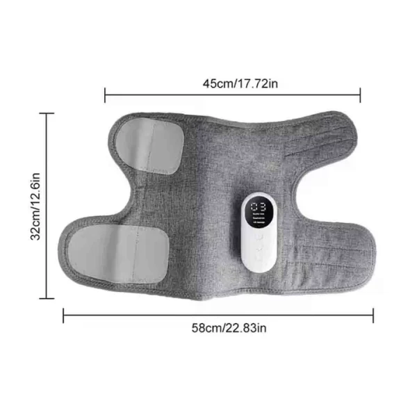 Aparat de masaj pentru gambe, 3 moduri de masaj, material confortabil, gri - imagine 4