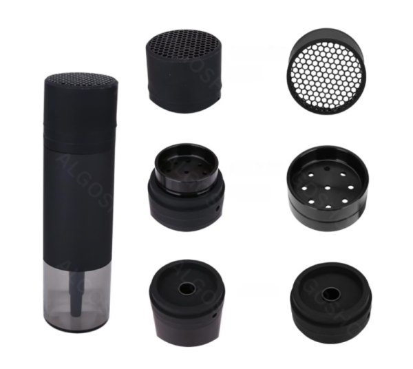 Mini Narghilea Portabila, cu Set Complet - Usor de Asamblat, Curatat si Depozitat, 400ml, Perfecta pentru Calatorii si Exterior, Negru - imagine 6