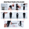 Mini Narghilea Portabila, cu Set Complet - Usor de Asamblat, Curatat si Depozitat, 400ml, Perfecta pentru Calatorii si Exterior, Negru - imagine 8
