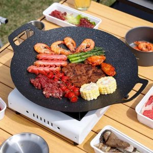 Plita rotunda coreeana pentru gratar 32 si 34 CM
