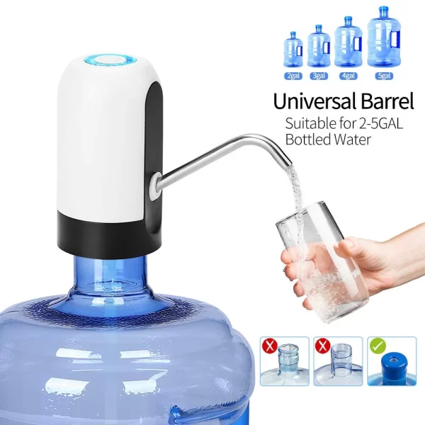 Dispenser electric de apa, reincarcabil, cu alimentare USB - imagine 5