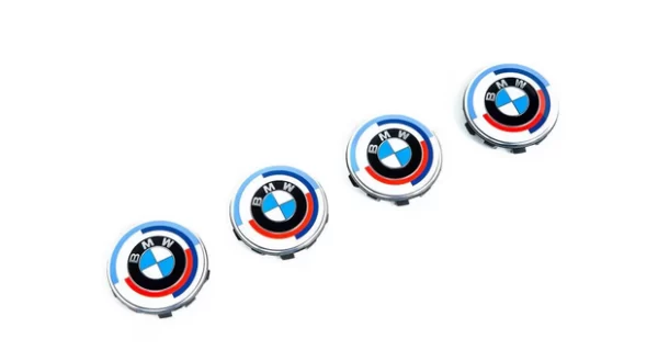 Set 4 Embleme Jante Aliaj Compatibile BMW 68MM, Editie Aniversara 50 de ani, Capace Roti 50th Anniversary Motorsport - imagine 3