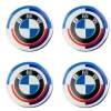 Set 4 Embleme Jante Aliaj Compatibile BMW 68MM, Editie Aniversara 50 de ani, Capace Roti 50th Anniversary Motorsport - imagine 4