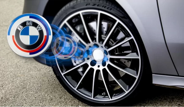 Set 4 Embleme Jante Aliaj Compatibile BMW 68MM, Editie Aniversara 50 de ani, Capace Roti 50th Anniversary Motorsport - imagine 5