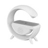 Lampa LED Birou RGB cu incarcare Wireless, Bluetooth, Ceas, Alarma si USB - imagine 8