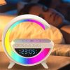 Lampa LED Birou RGB cu incarcare Wireless, Bluetooth, Ceas, Alarma si USB - imagine 11