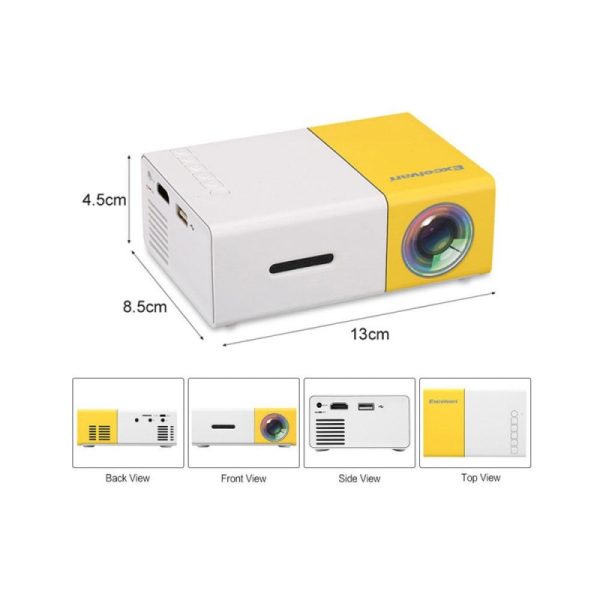 Videoproiector LED Mini Portabil YG300 1080P Full HD - imagine 3