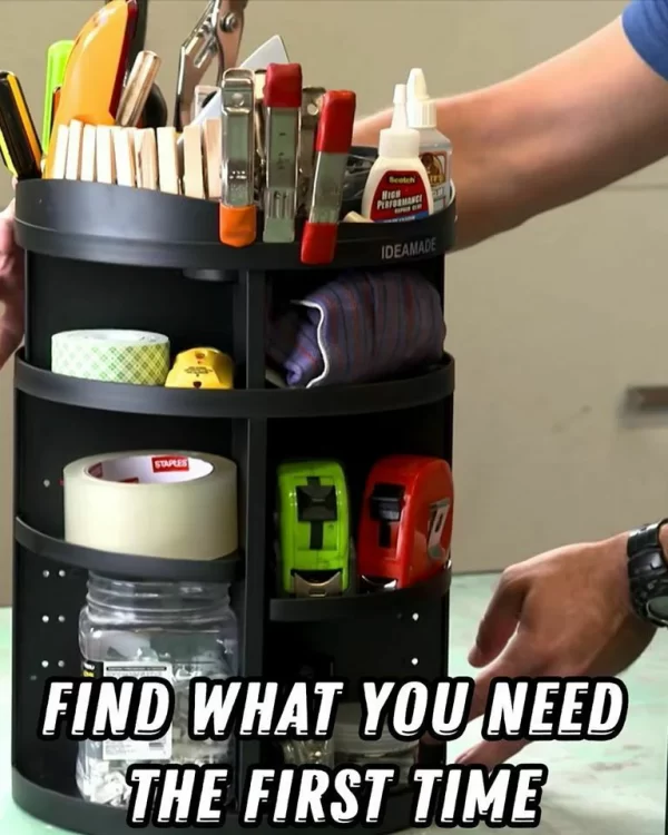 Organizator  cu rotire 360 de grade pentru depozitare obiecte, cosmetice - imagine 6