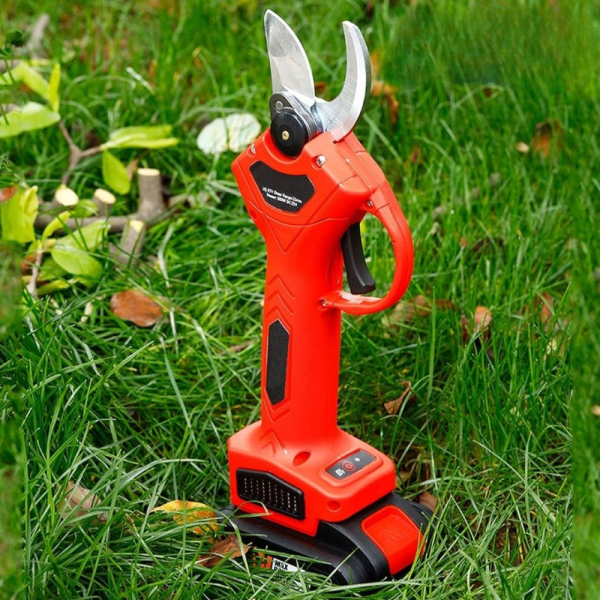 Foarfeca electrica de gradina, pentru taiat crengi pomi, 24 V, cu 2 acumulatori Li-ion - imagine 4