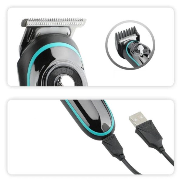 Aparat de tuns reincarcabil V075, USB, 600mAh, accesorii incluse - imagine 2