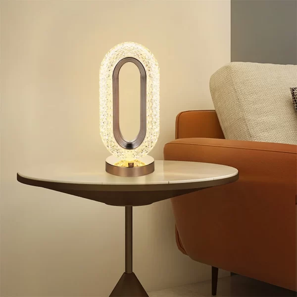 Lampa Diamond Crystal LED cu 3 temperaturi de culoare, alb rece, alb cald, neutru, culoare auriu - imagine 3