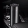 Termos smart cu afisaj led, indicator temperatura, 500 ml, negru, otel inoxidabil - imagine 2