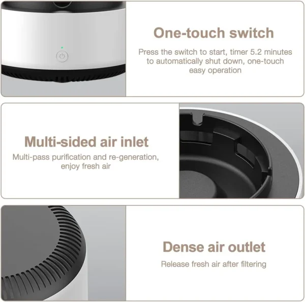 Scrumiera electrica inteligenta, cu aspiratie - imagine 5