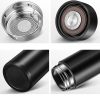 Termos smart cu afisaj led, indicator temperatura, 500 ml, negru, otel inoxidabil - imagine 3