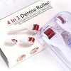 Set de Masaj Facial, Ocular și Corporal Derma Roller 4 în 1 - Terapie cu Microace pentru Acasă și Salon - imagine 3