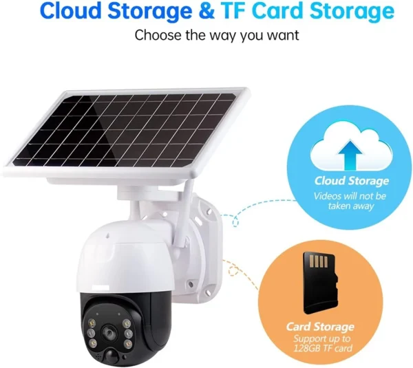 Camera de supraveghere wireless 5MP cu panou solar si rotire 355°, protectie IP66, infrarosu, WiFi/4G - imagine 4