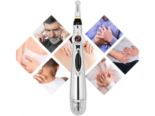 Stilou electric pentru Masaj, Electrostimulare, Acupunctura fara ace, 9 Viteze, 3 Capete - imagine 6